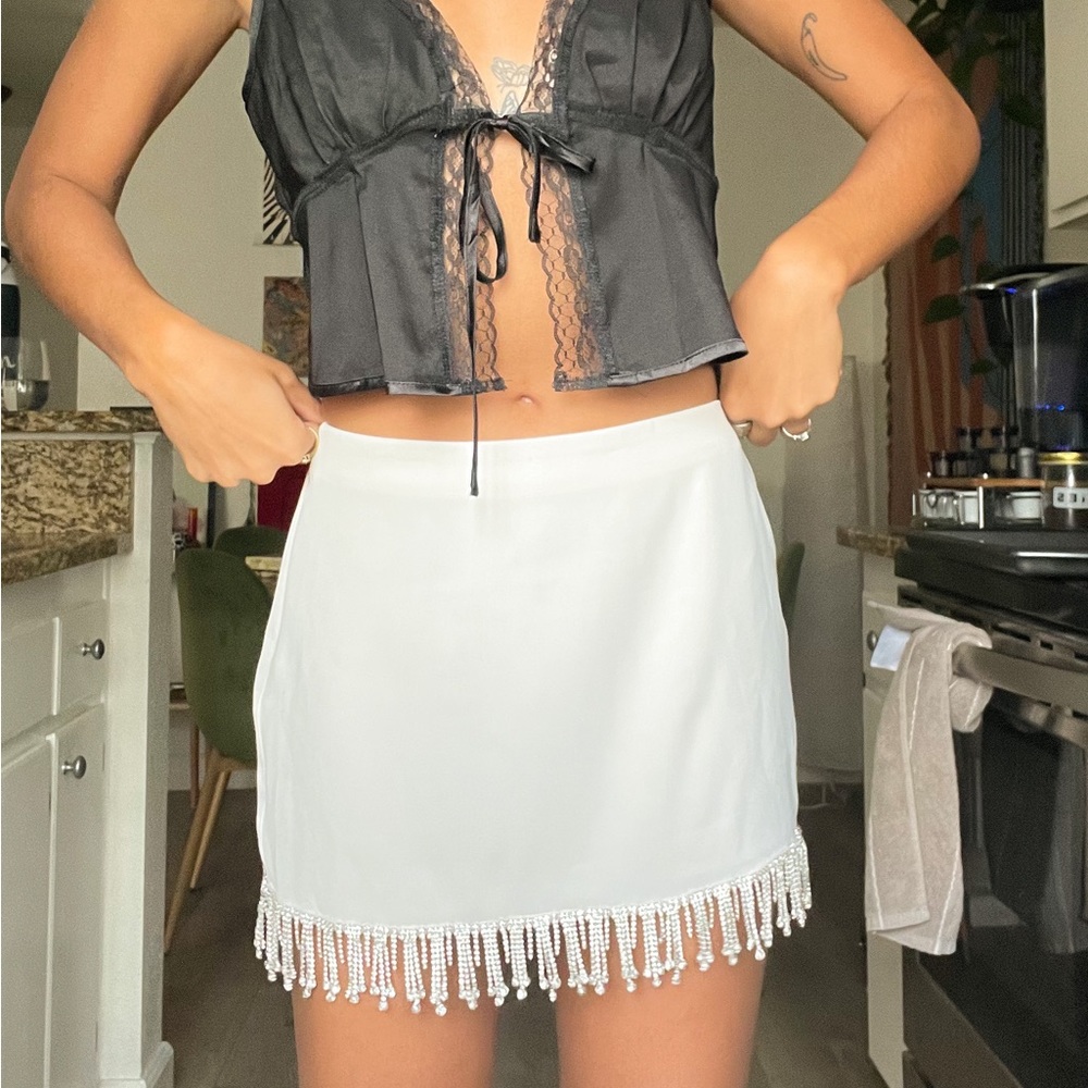 Revolve Majorelle Sparkle Detail Shimmer Festival Skirt